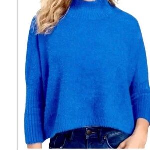 Elegant Azure Turtleneck Sweater